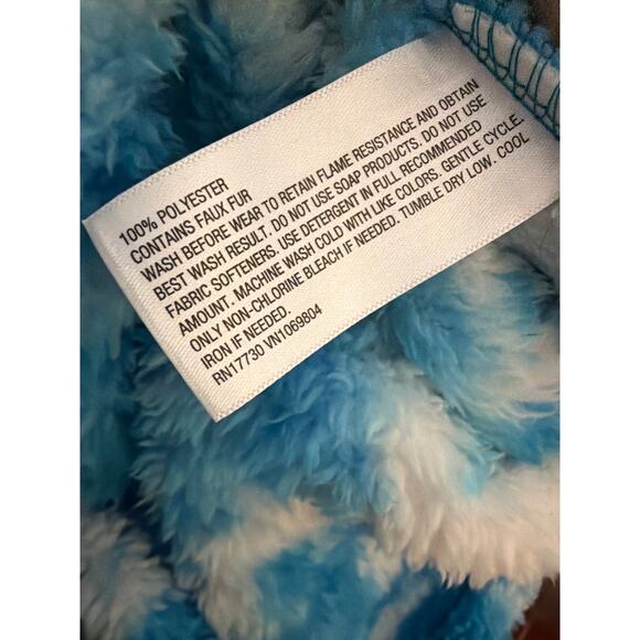 Cat & Jack Kids Blue & White Oversize Wearable Blanket Hoodie Size XS/S - Picture 5 of 5